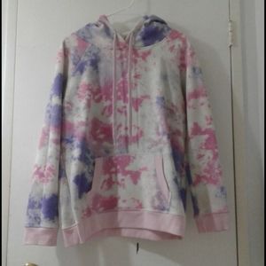 Pink, purple, white Ardene hoodie (tie-dye?)